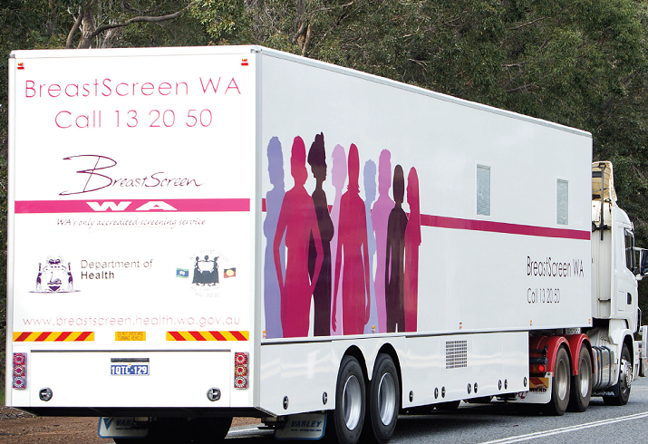 Photo of the Breast Screen WA mobile service